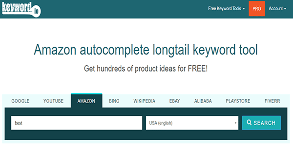 Use Keyword.io to find Amazon buying keywords
