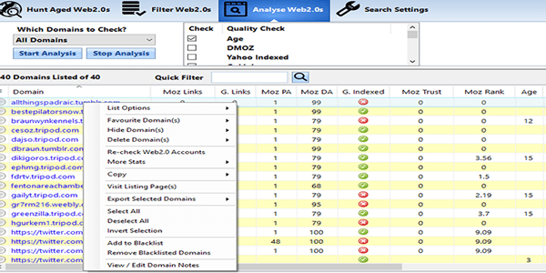 Visit each Web 2.0 site