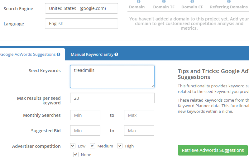 Add keyword Research Details