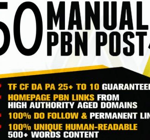 50 Manual PBN Backlinks
