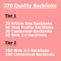 370 Tier 1 and Tier 2 High DA Backlinks