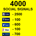 4000 High Quality Social Signals