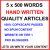 5 x 500 Word Hand Written Quality Articles 100 Unique